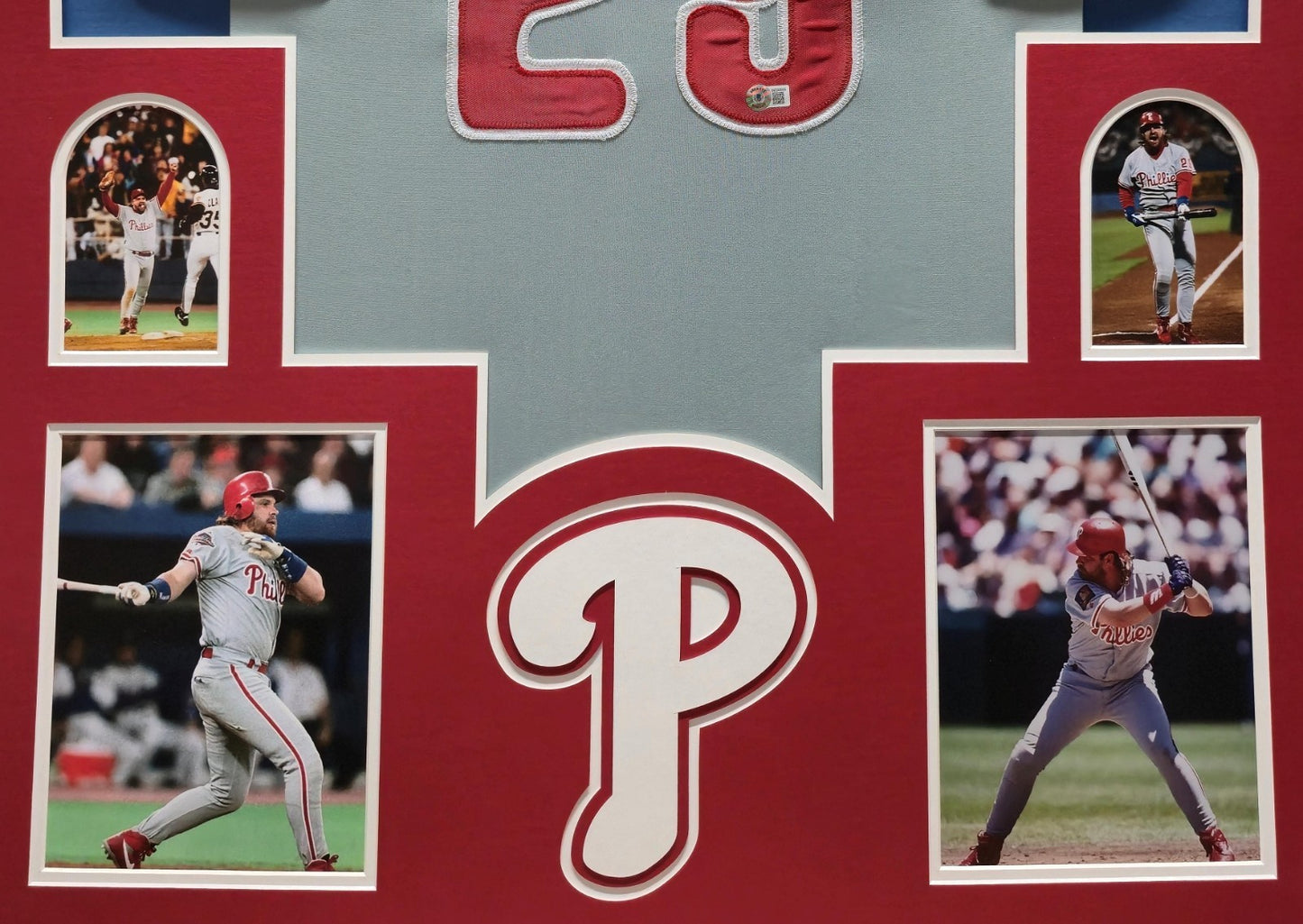 Framed Philadelphia Phillies John Kruk Autographed Signed Jersey Beckett Holo