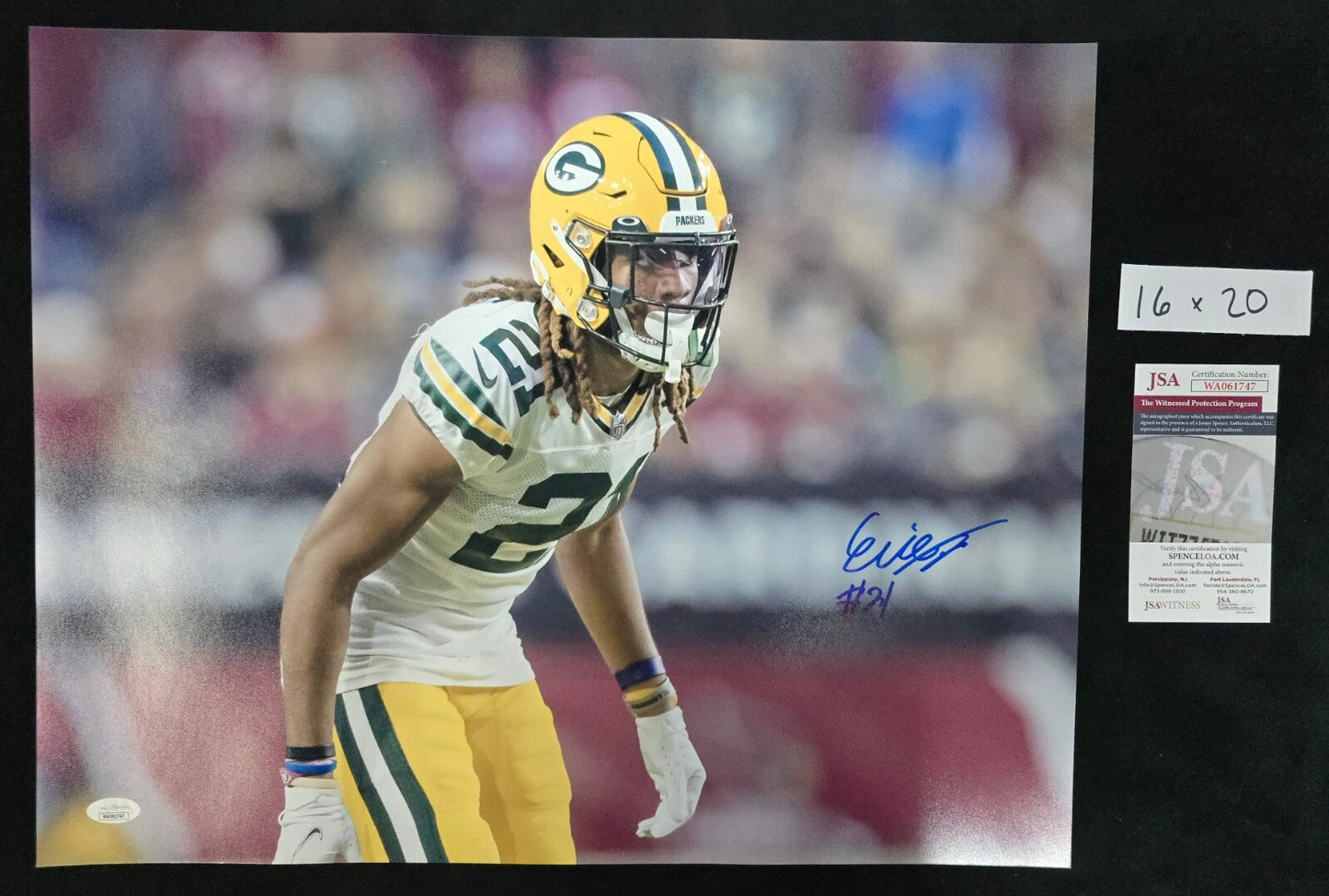 Green Bay Packers Eric Stokes Autographed 16X20 Photo Jsa Coa