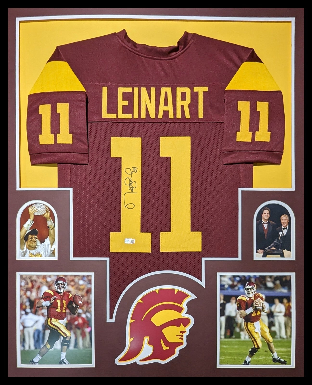 Framed Usc Trojans Matt Leinart Autographed Signed Jersey Tristar Holo