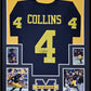 Framed Michigan Wolverines Nico Collins Autographed Signed Jersey Beckett Coa