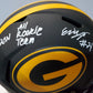 Green Bay Packers Eric Stokes Signed Insc Full Size Eclipse Replica Helmet Jsa