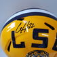 Clyde Edwards Helaire Signed Lsu Tigers Full Size Replica Helmet Beckett Coa