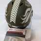 Denver Broncos Ed Mccaffrey Autographed Salute To Service Mini Helmet Jsa Coa