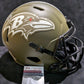 Baltimore Ravens Odafe Oweh Signed Full Size Salute Replica Helmet Jsa Coa