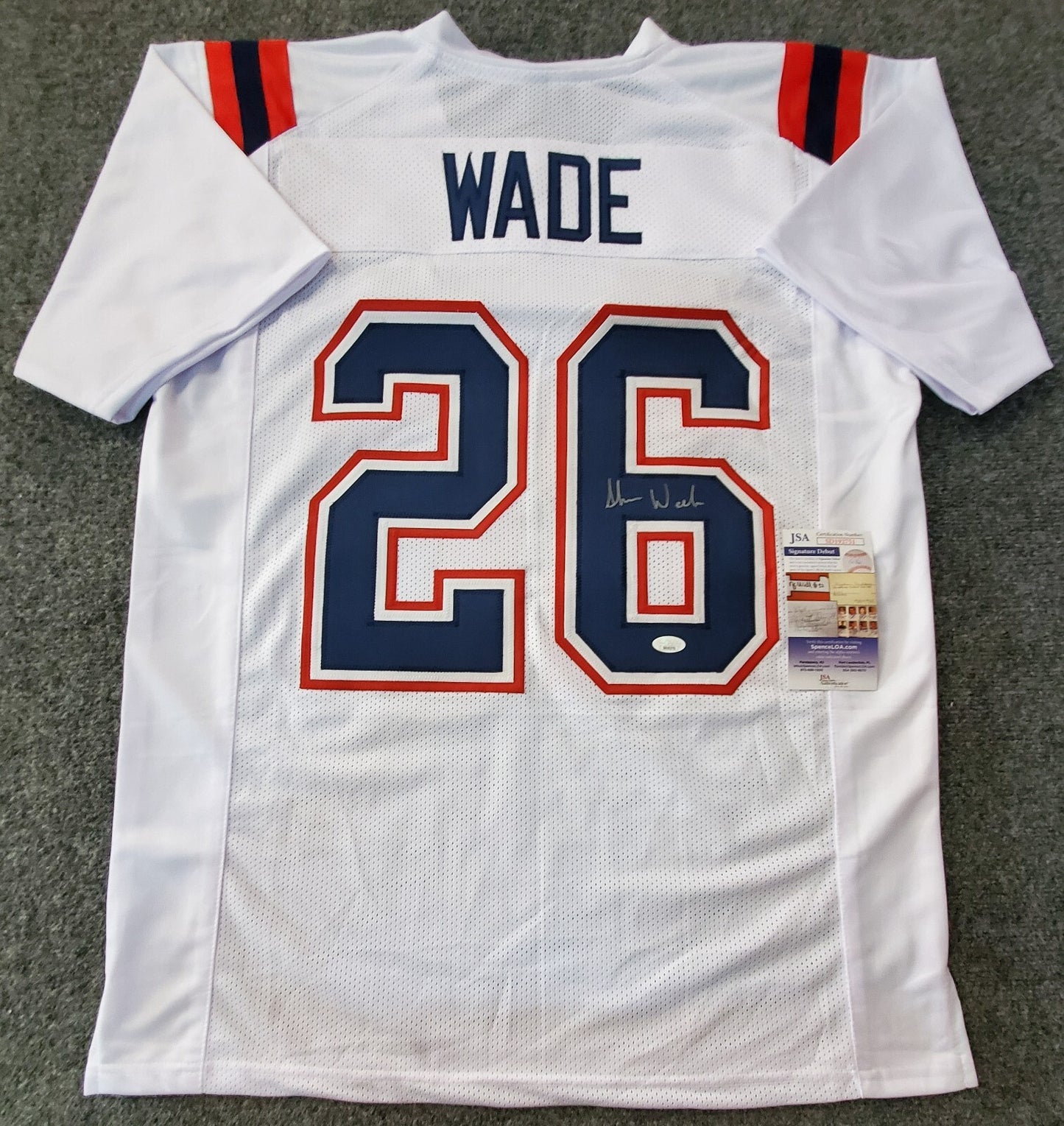 New England Patriots Shaun Wade Autographed Signed Jersey Jsa  Coa