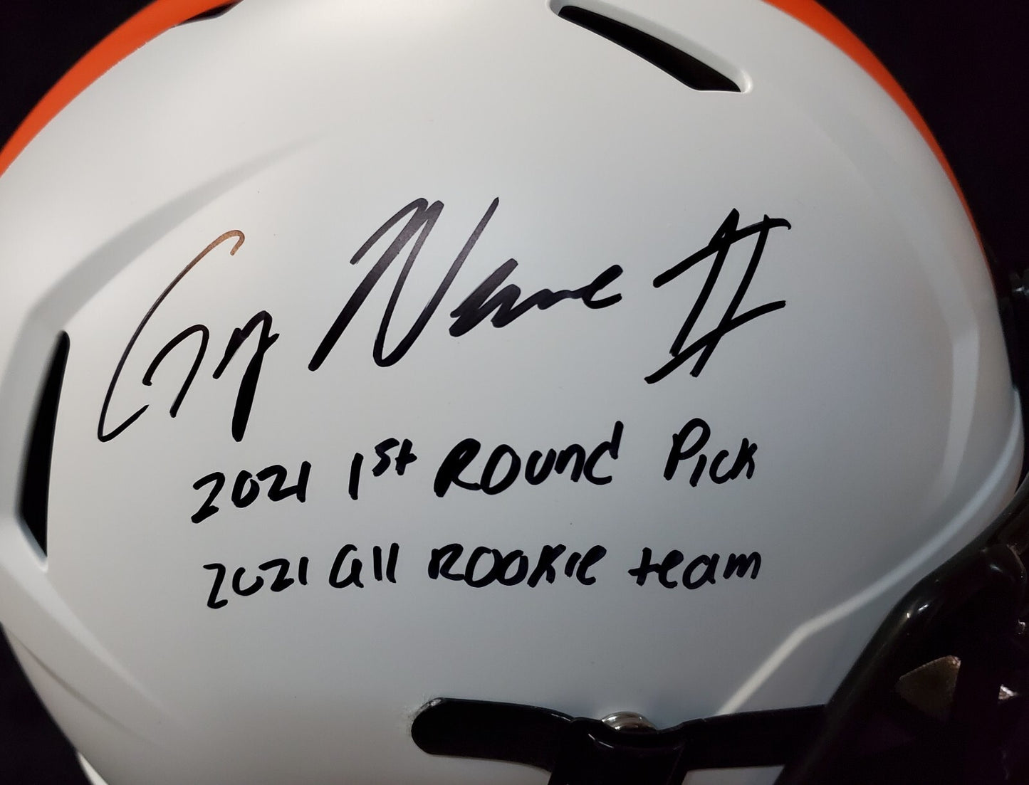 Cleveland Browns Greg Newsome Ii Signed Full Size Lunar Replica Helmet Jsa Coa