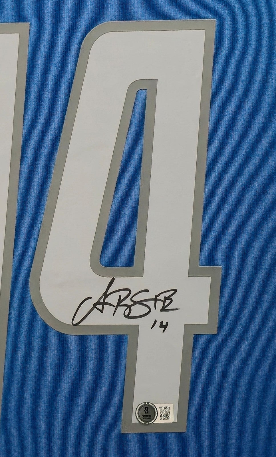 Suede Framed Detroit Lions Amon-Ra St. Brown Autographed Jersey Beckett Holo