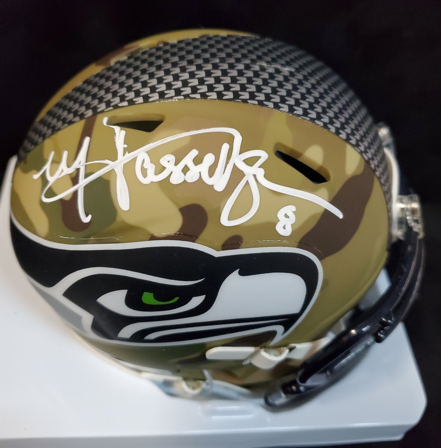 Seattle Seahawks Matt Hasselbeck Signed Alt Camo Mini Helmet Jsa Coa