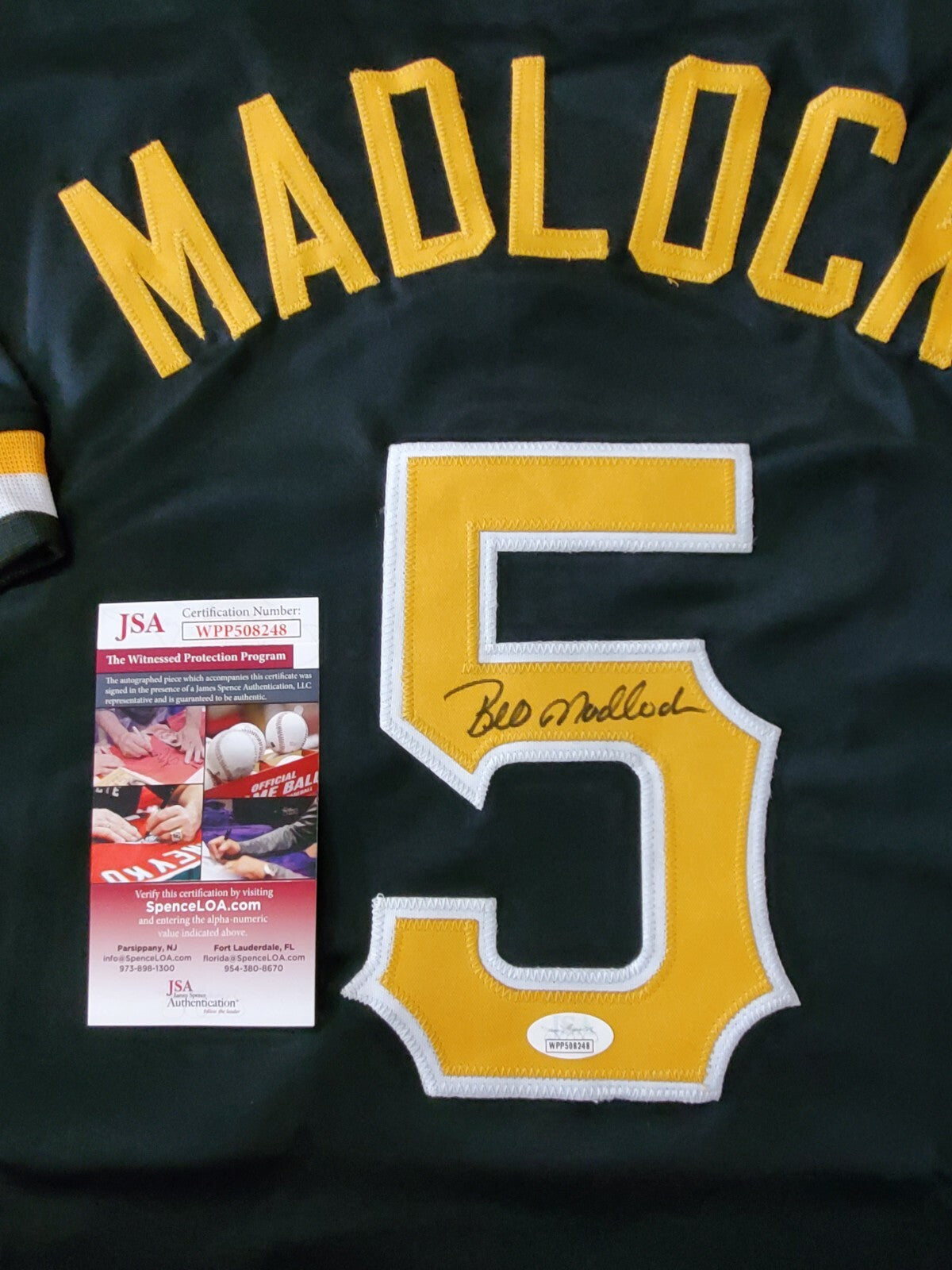 Pittsburgh Pirates Bill Madlock Autographed Signed Jersey Jsa Coa