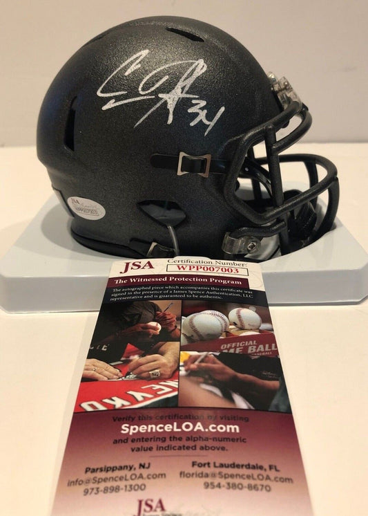 MVP Authentics Carlos Hyde Autographed Signed Ohio State Buckeyes Mini Helmet Jsa Coa 108 sports jersey framing , jersey framing