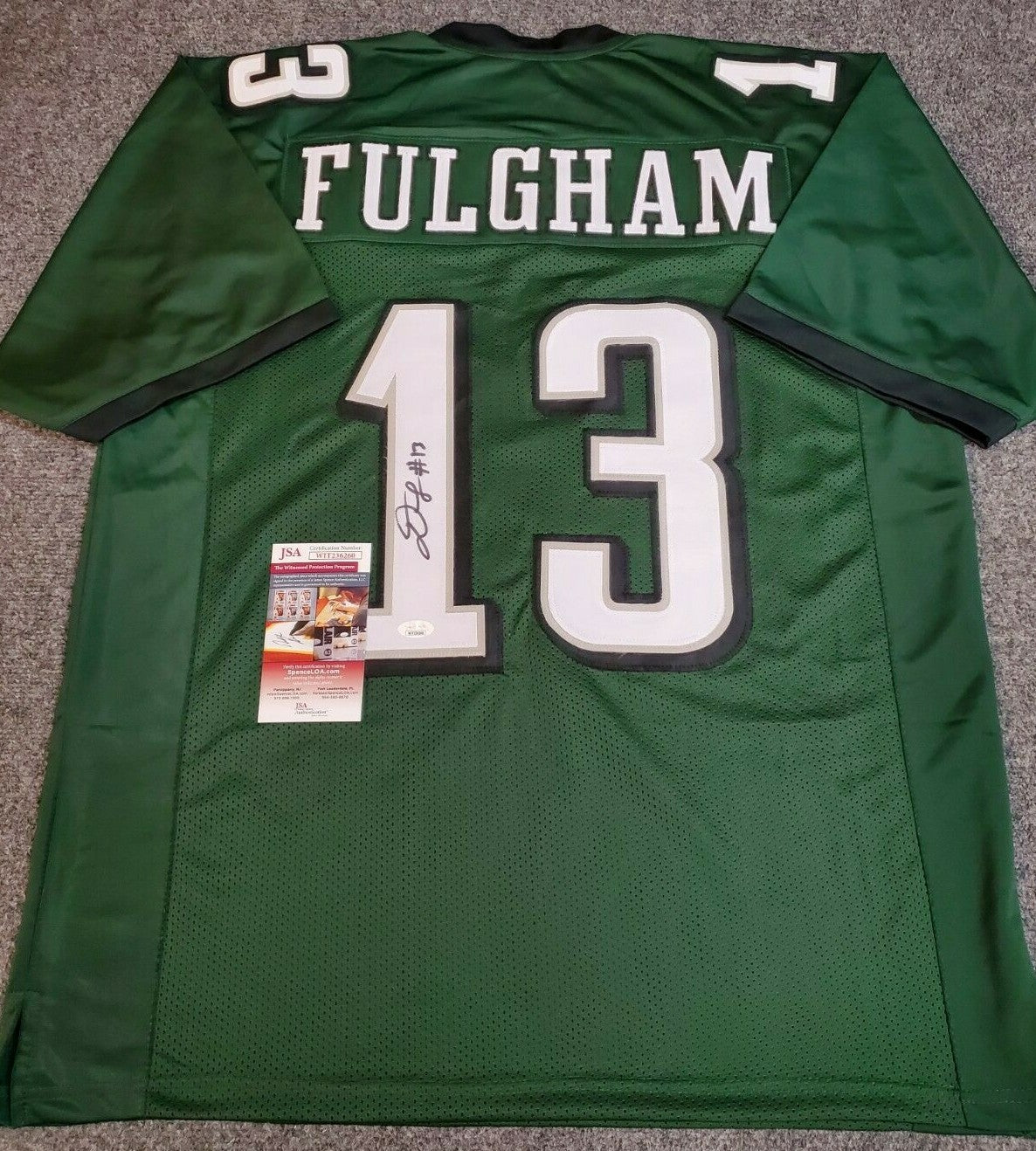 Philadelphia Eagles Travis Fulgham Autographed Signed Jersey Jsa Coa
