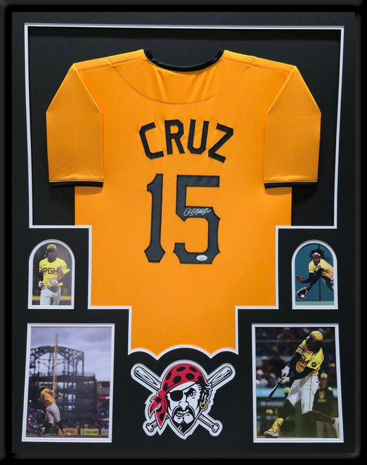 Framed Pittsburgh Pirates Oneil Cruz Autographed Signed Jersey Jsa Coa