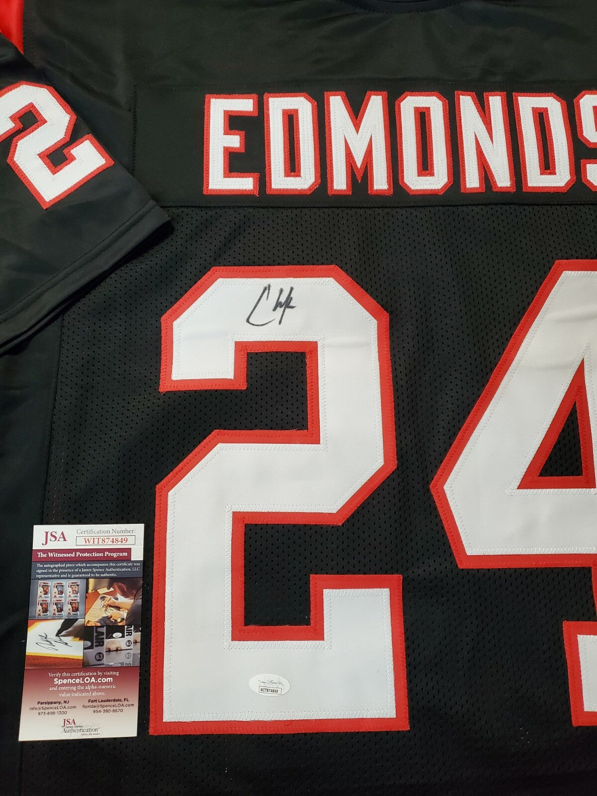 Central Dauphin East Panthers Chase Edmonds Autographed Signed Jersey Jsa Coa