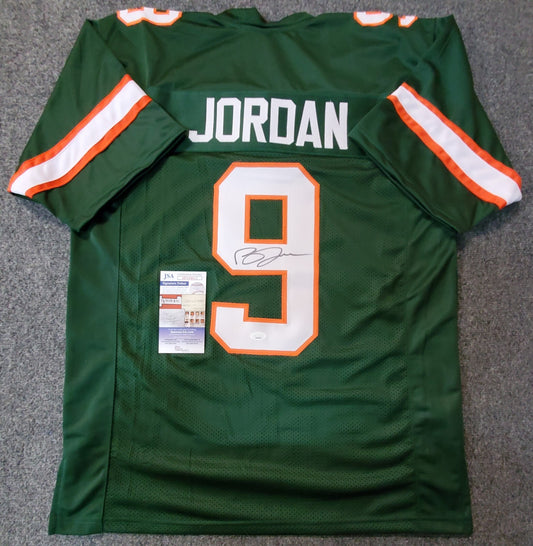 Miami Hurricanes Brevin Jordan Autographed Signed Jersey Jsa  Coa