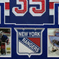 Suede Framed N.Y. Rangers Mike Richter Autographed 4X Inscribed Jersey Jsa Coa