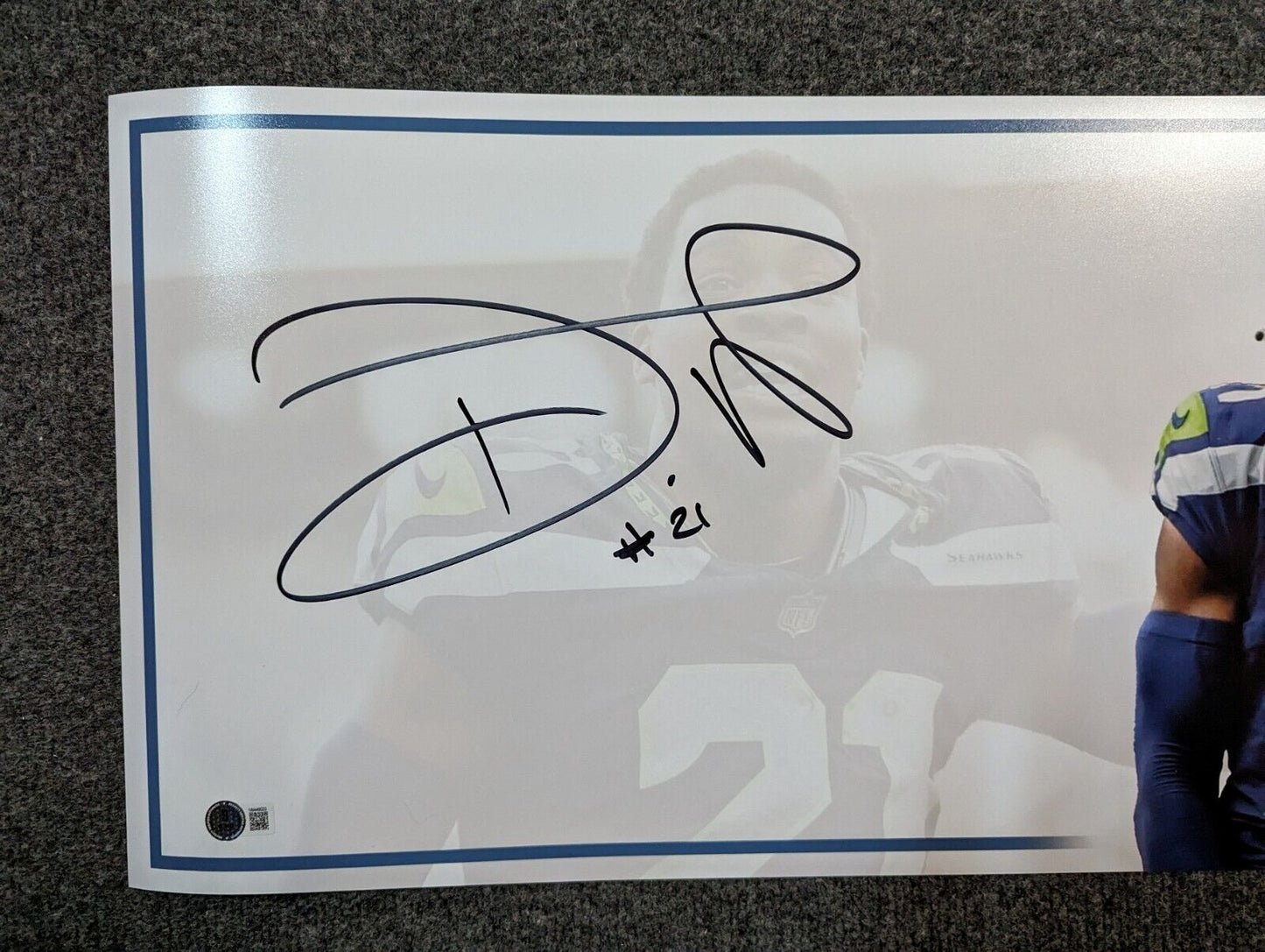 Seattle Seahawks Devon Witherspoon Autographed Signed 36X12 Panoramic Beckett