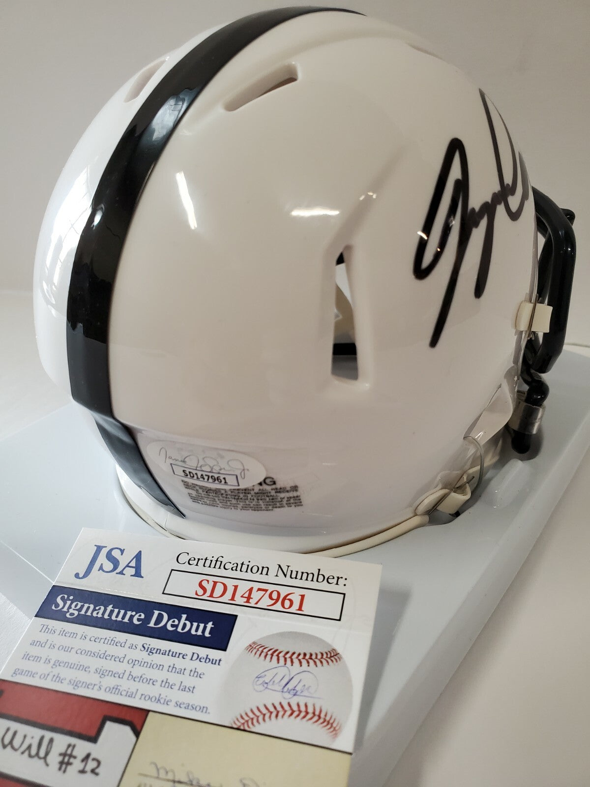 Penn State Autographed Signed Odafe Jayson Oweh Speed Mini Helmet Jsa Coa