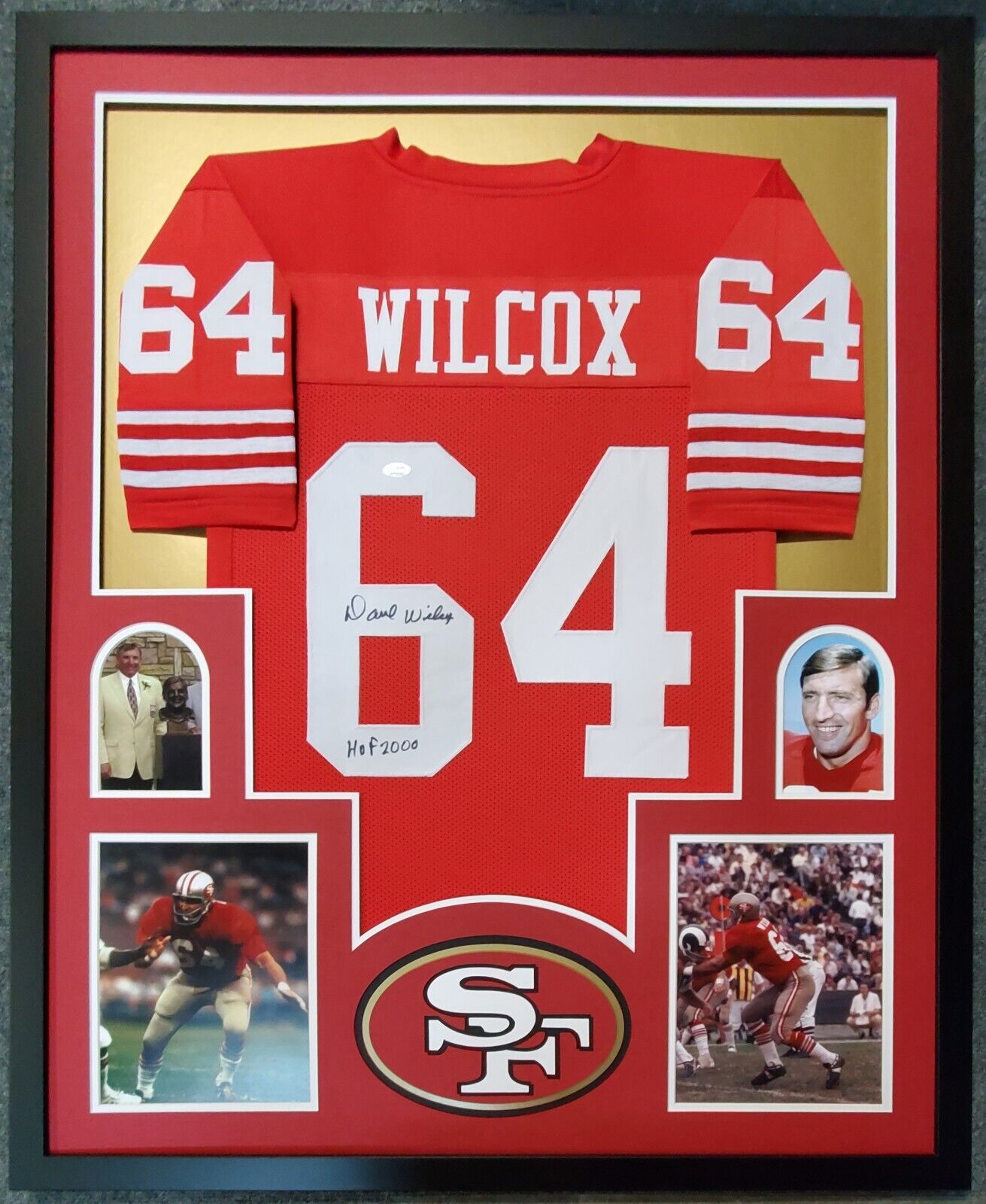 MVP Authentics Framed Dave Wilcox Autographed Signed Inscribed S.F. 49Ers Jersey Jsa Coa 382.50 sports jersey framing , jersey framing