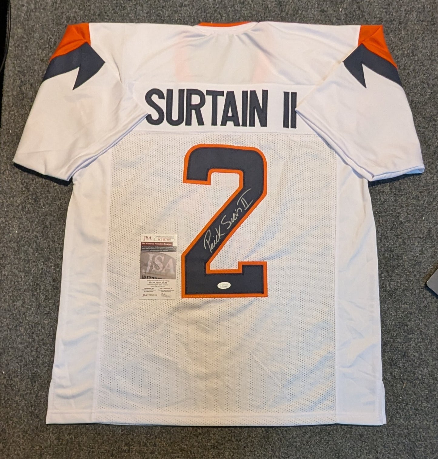 Denver Broncos Patrick Surtain Ii Autographed Signed 2024 Jersey Jsa Coa