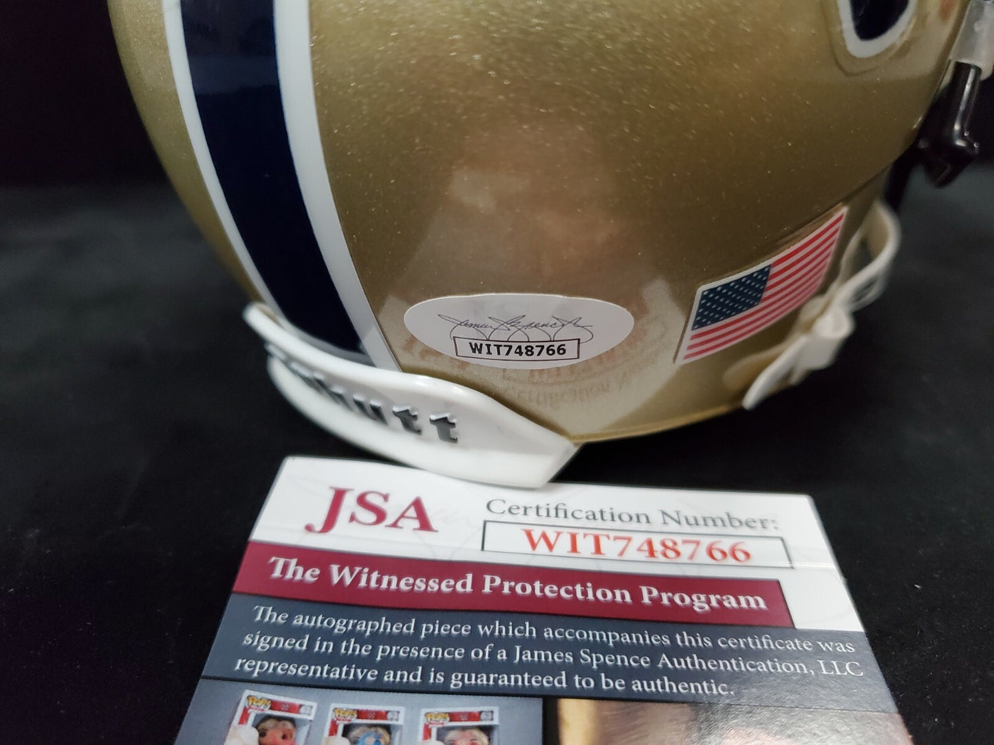 Pitt Panthers Phil Campbell Iii Autographed Signed Speed Mini Helmet Jsa Coa