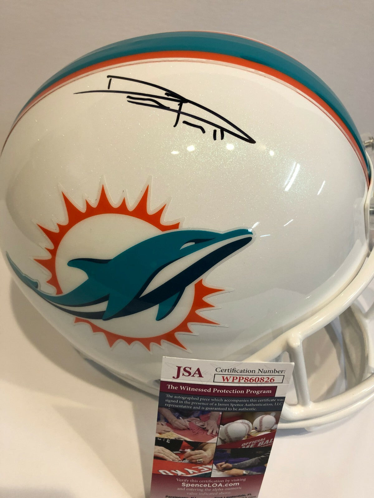 Devante Parker Signed Miami Dolphins Replica Full Size Helmet Jsa Coa