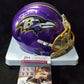 MVP Authentics Baltimore Ravens Justin Tucker Autographed Signed Flash Mini Helmet Jsa Coa 117 sports jersey framing , jersey framing