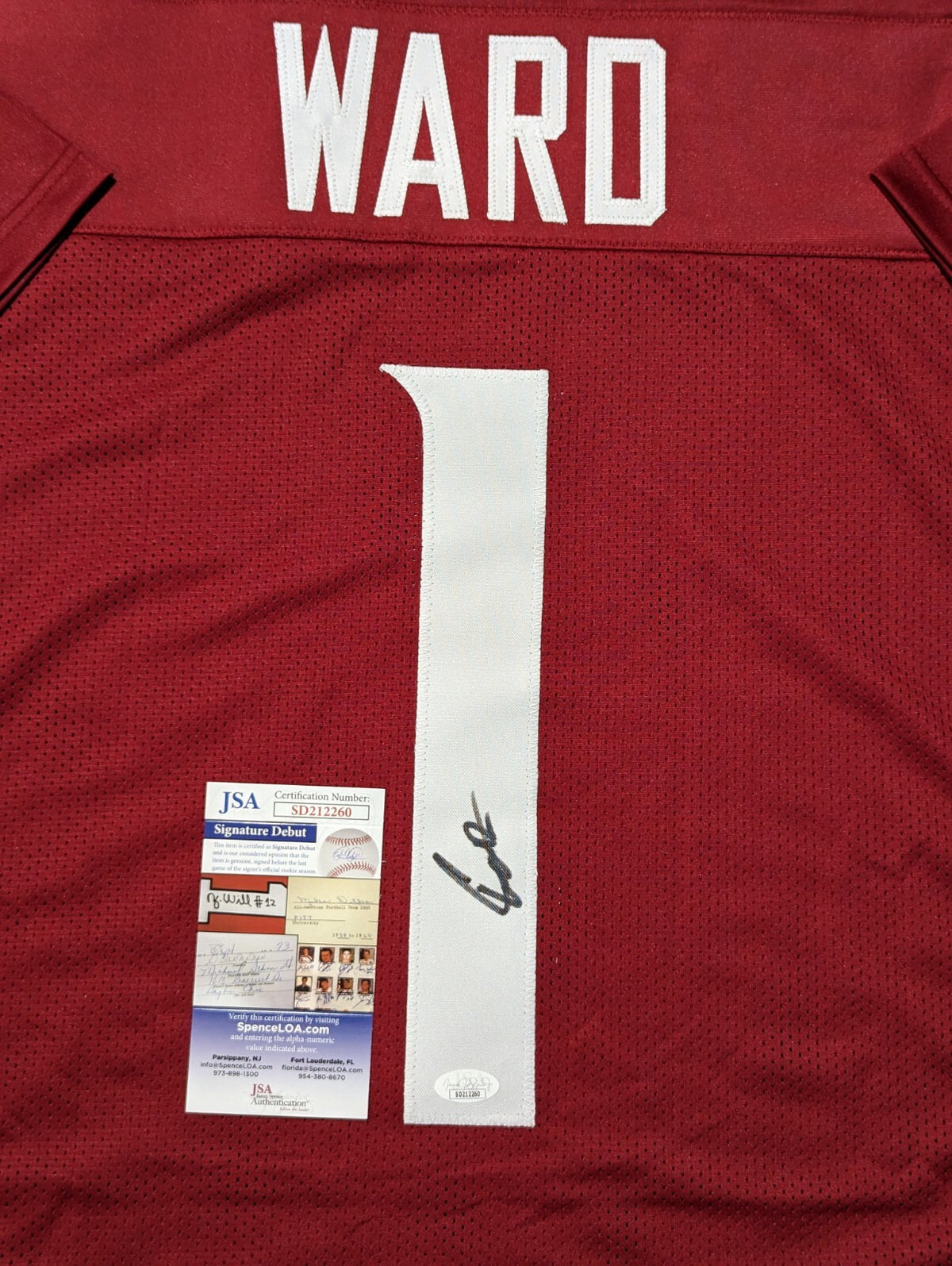 Washington State Cougars Cameron Ward Autographed Signed Jersey Jsa Coa