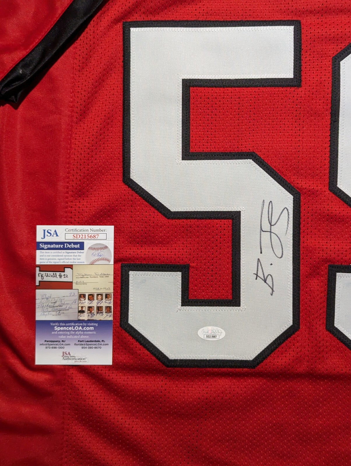 Georgia Bulldogs Broderick Jones Autographed Signed Jersey Jsa Coa