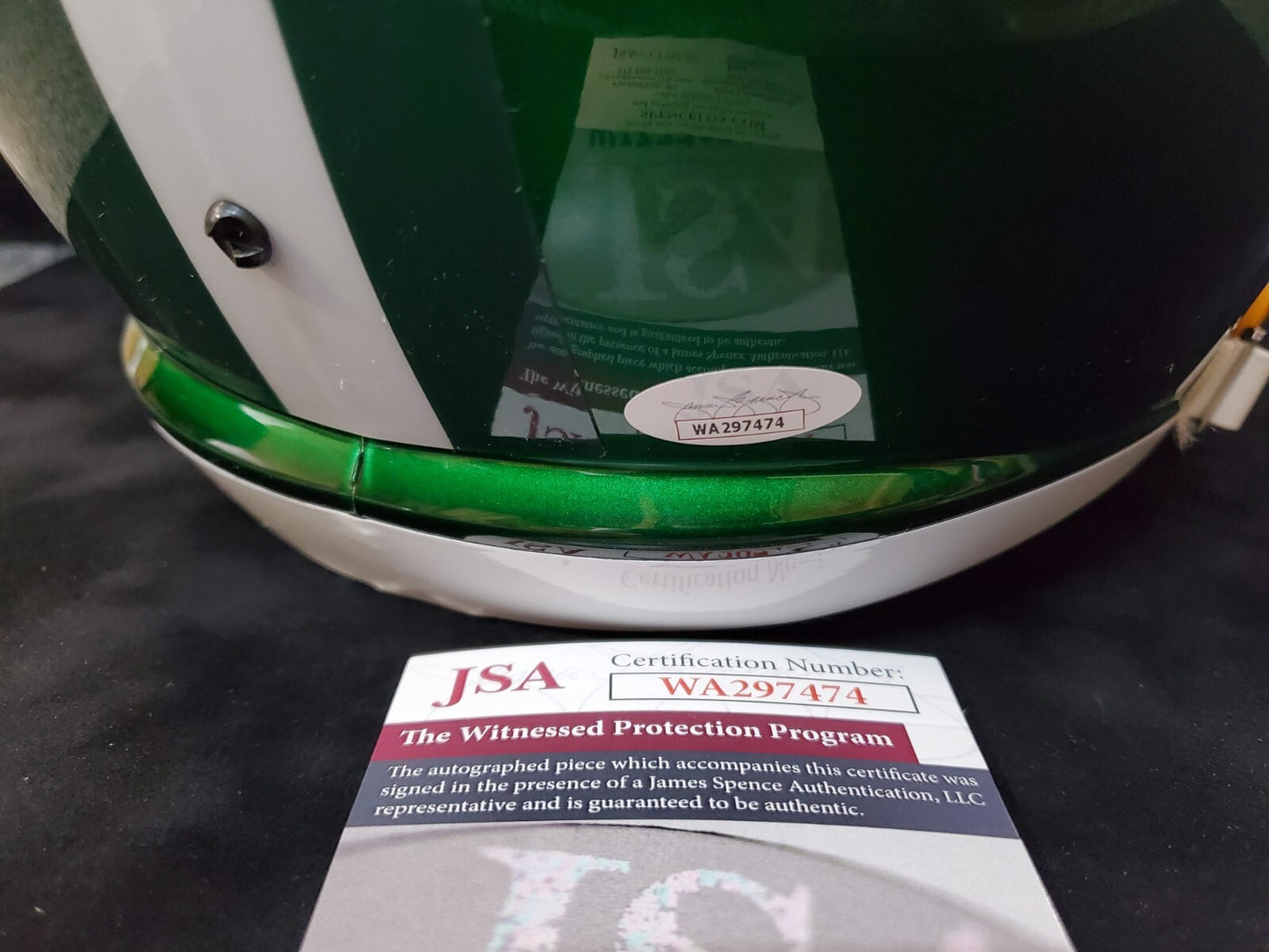 Green Bay Packers Eric Stokes Signed 2X Insc Full Size Flash Replica Helmet Jsa