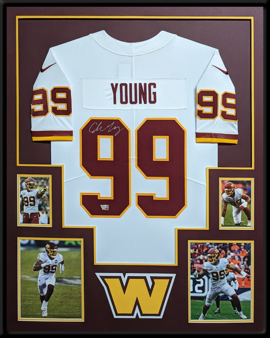 Framed Washington Chase Young Autographed Signed Nike Jersey Fanatics Holo