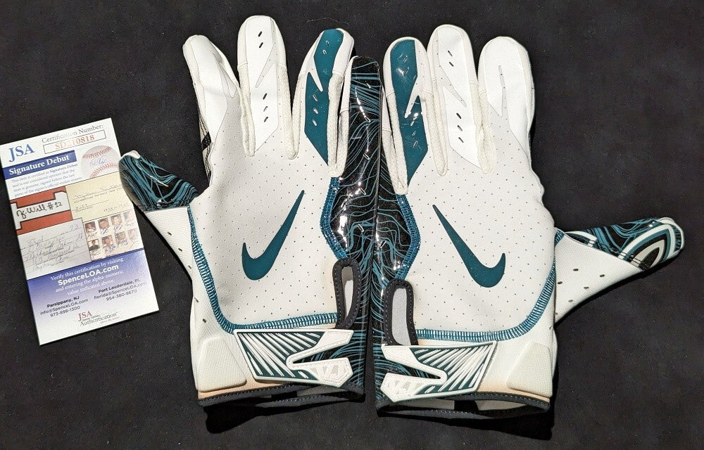 Philadelphia Eagles Nolan Smith Jr Autographed Signed Gloves Jsa Coa
