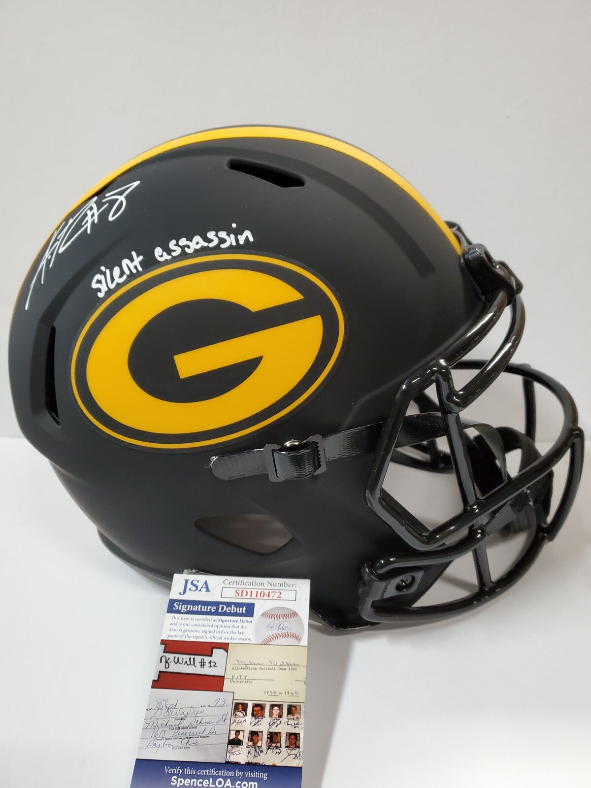 Green Bay Packers Amari Rodgers Signed Insc Full Size Eclipse Rep Helmet Jsa Coa
