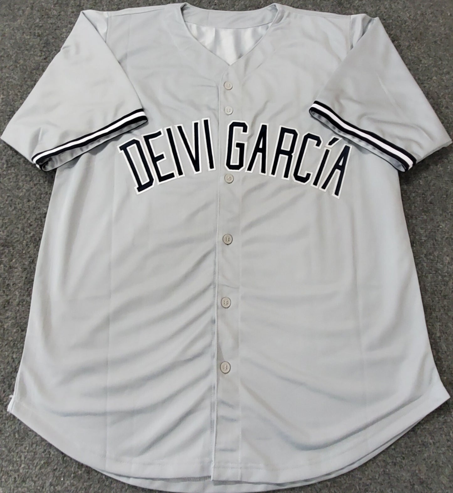 Deivi Garcia Autographed Signed N.Y. Yankees Style Custom Jersey Jsa Coa