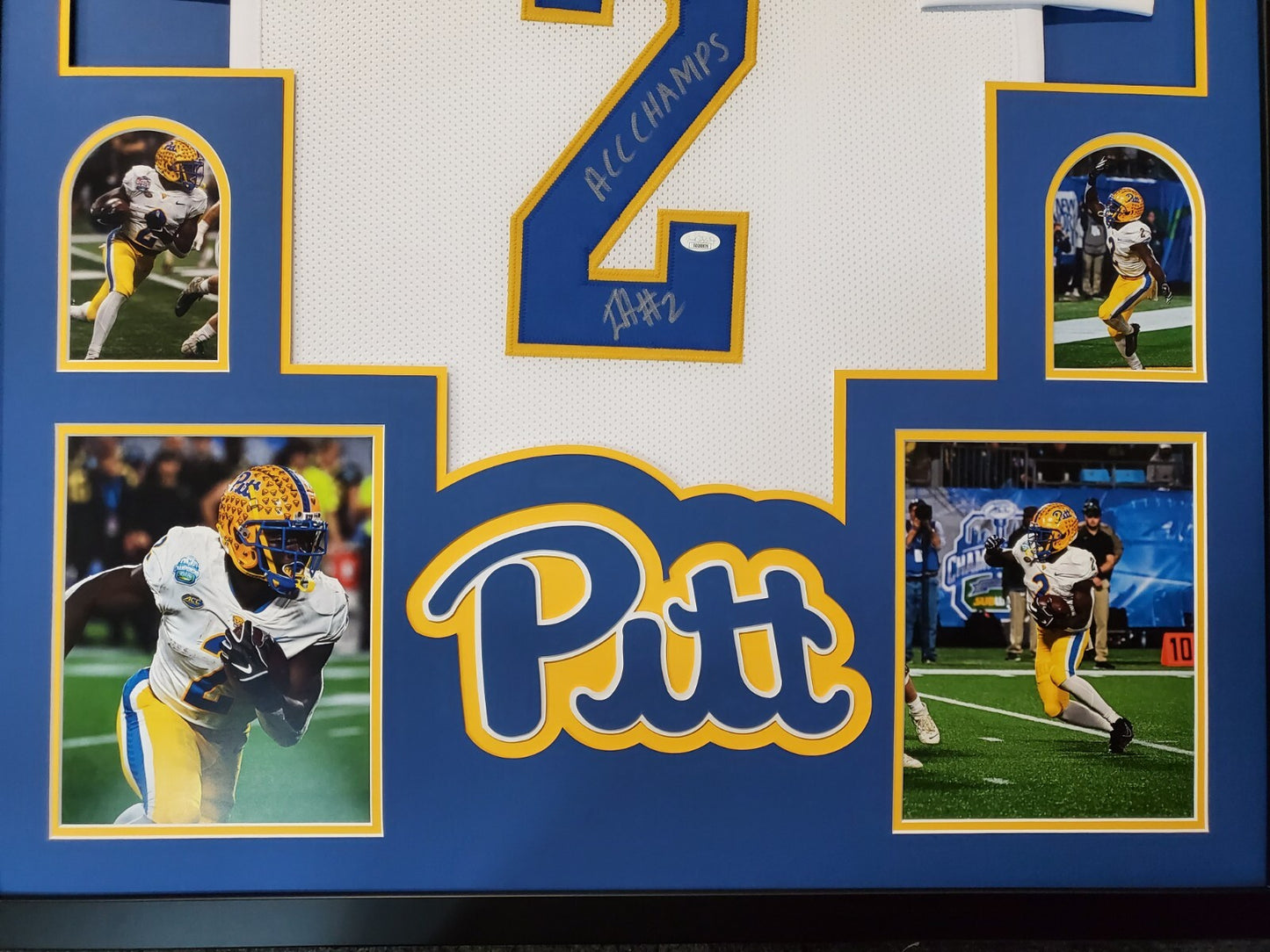 Framed Pitt Panthers Israel "Izzy" Abanikanda Signed Inscribed Jersey Jsa Coa