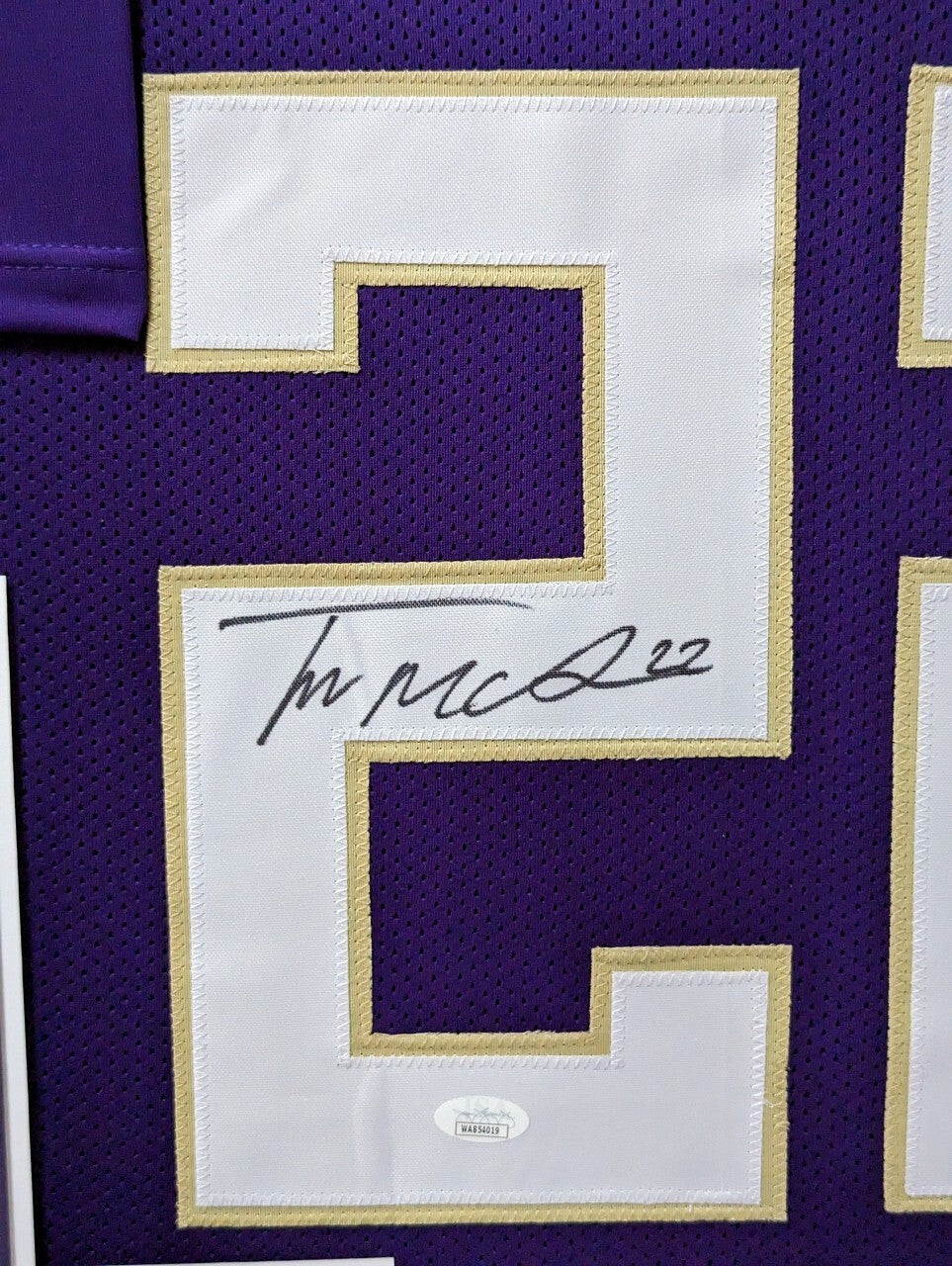 Framed Washington Huskies Trent Mcduffie Autographed Signed Jersey Jsa Coa