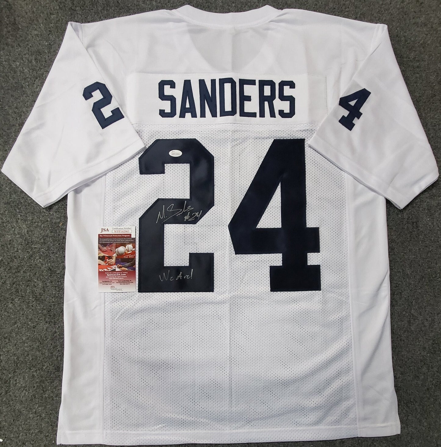 Penn State Miles Sanders Autographed Signed Inscribed Jersey Jsa Coa