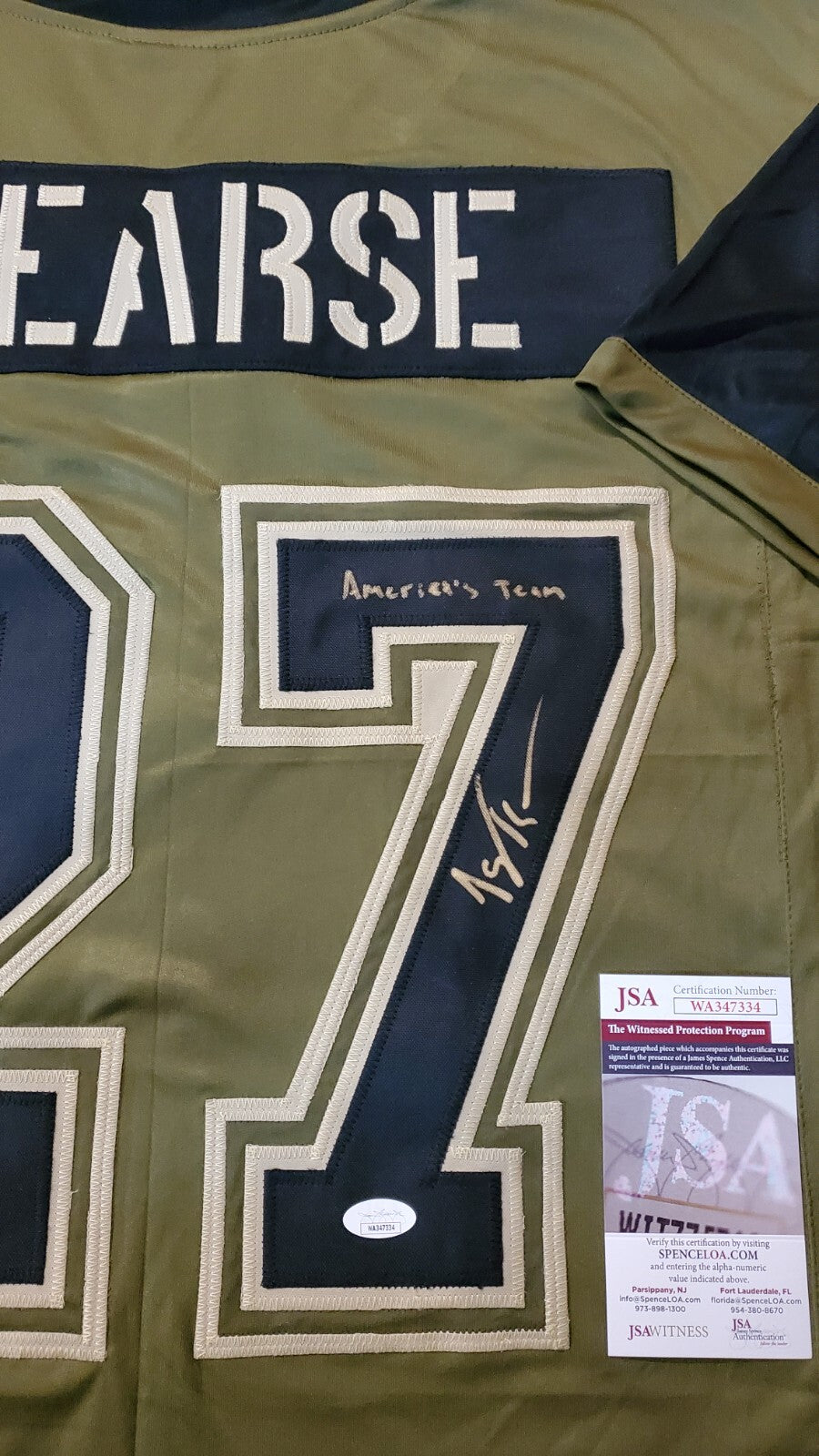 Dallas Cowboys Jayron Kearse Autographed Signed Inscribed Jersey Jsa Coa