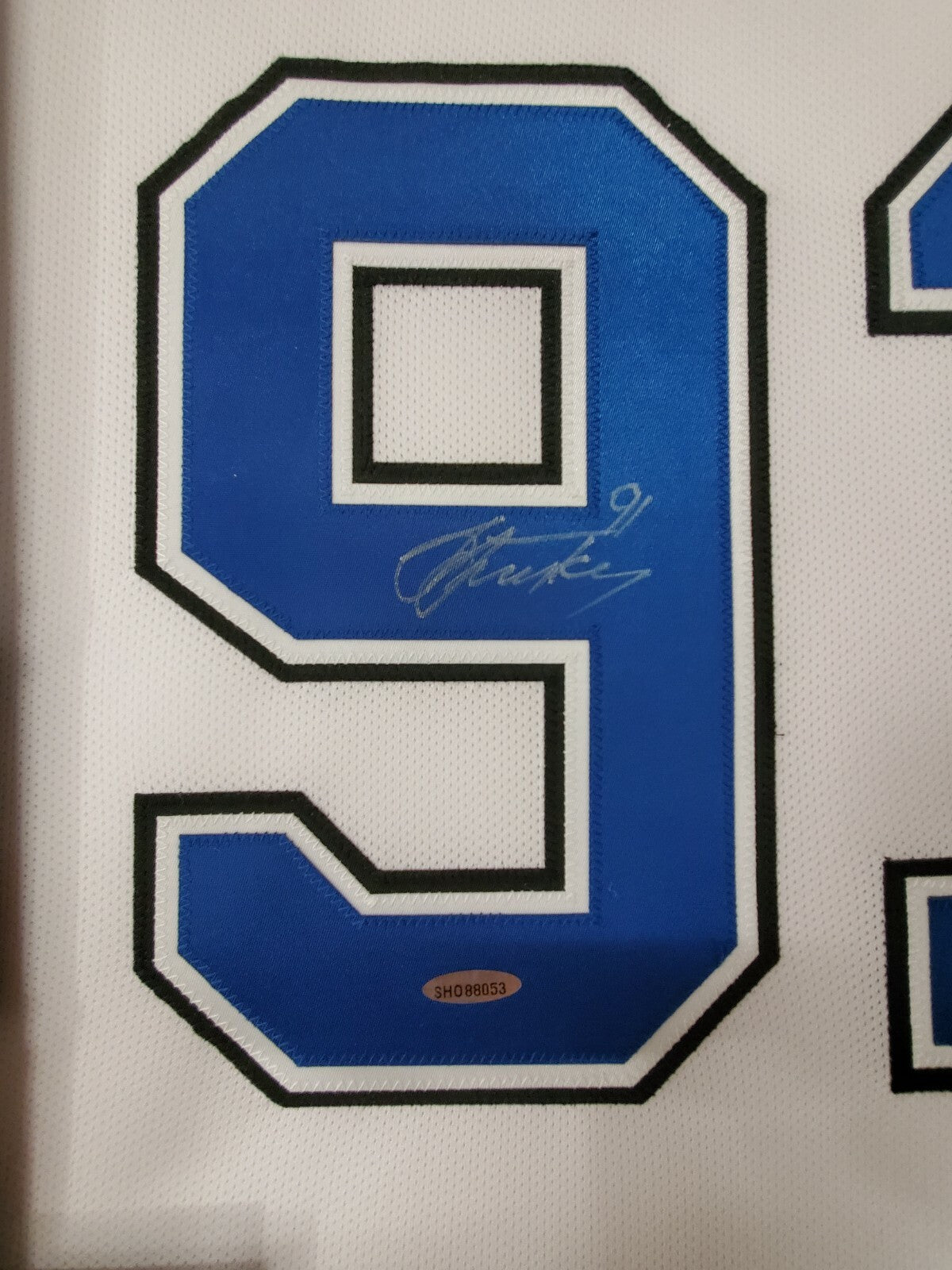 Framed Steven Stamkos Autographed Tampa Bay Lightning Jersey Upper Deck Coa
