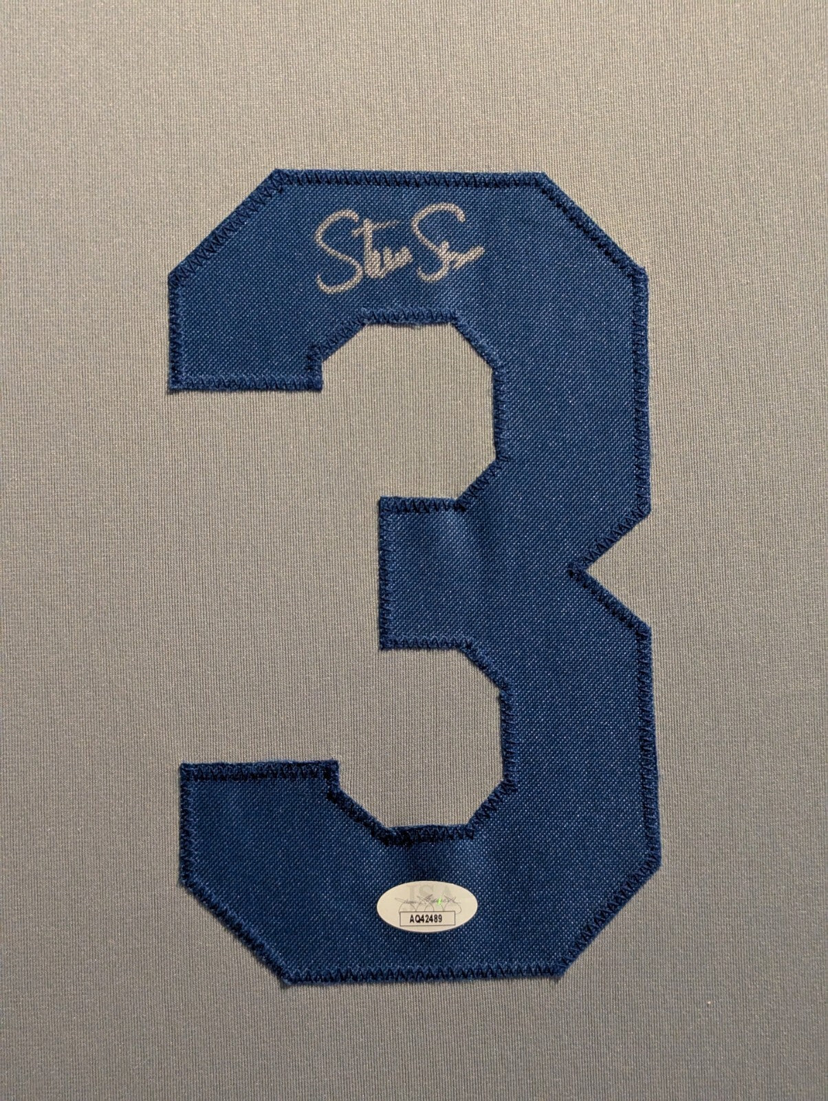 Framed Steve Sax Autographed Signed La Dodgers Jersey Jsa Coa