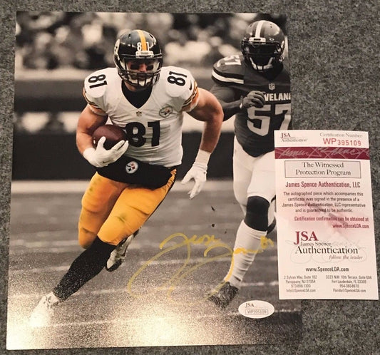 Jesse James Autographed Signed Pittsburgh Steelers 8X10 Photo Jsa Coa