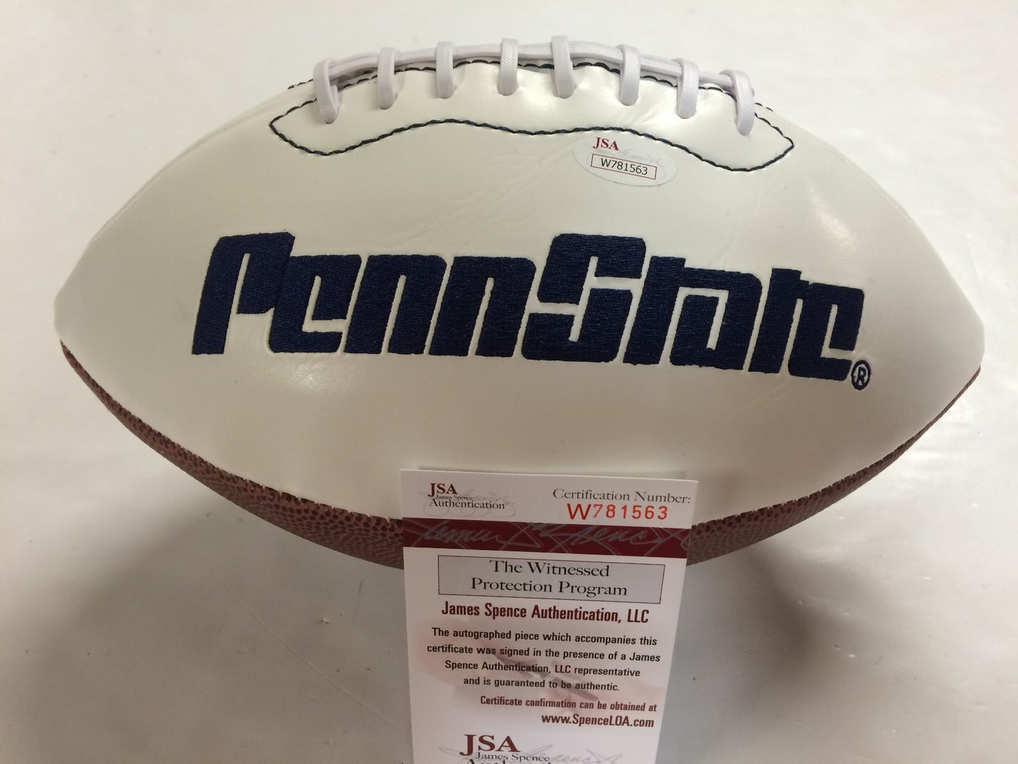 Bill Belton Autographed Signed Inscribed Penn State Logo Football Jsa  Coa