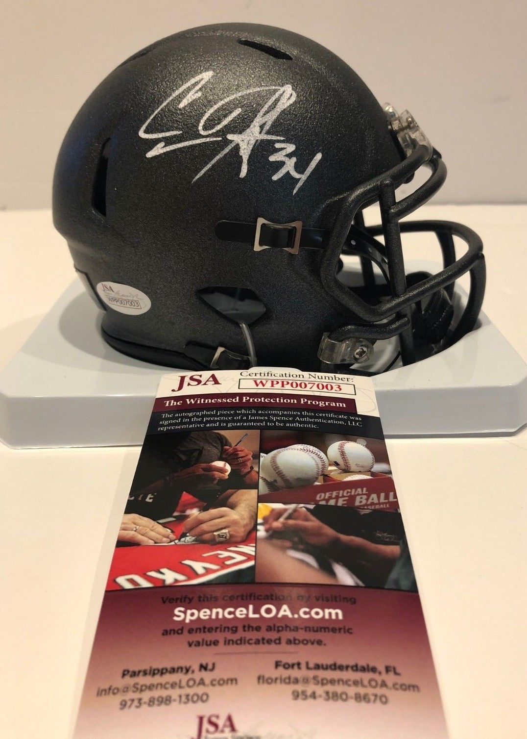 Carlos Hyde Autographed Signed Ohio State Buckeyes Mini Helmet Jsa Coa