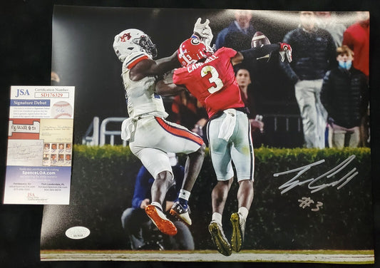 Georgia Bulldogs Tyson Campbell Autographed Signed 11X14 Photo Jsa Coa
