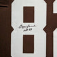 Framed Cleveland Browns Ozzie Newsome Autographed Inscribed Jersey Jsa Coa