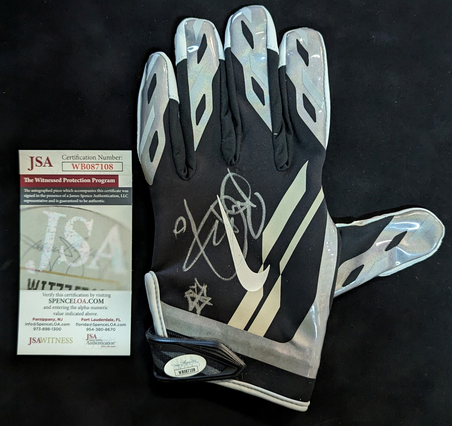 New York Giants Brian Burns Signed Glove Jsa Coa