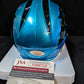 Carolina Panthers Brian Burns Signed  Flash Mini Helmet Jsa Coa