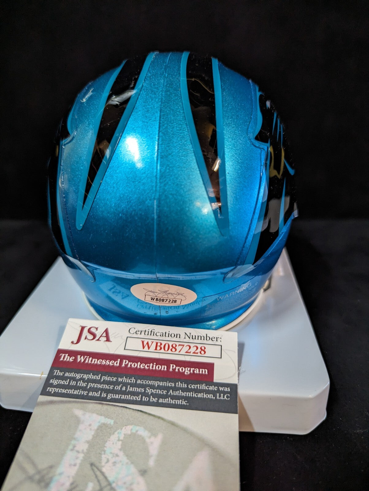 Carolina Panthers Brian Burns Signed  Flash Mini Helmet Jsa Coa