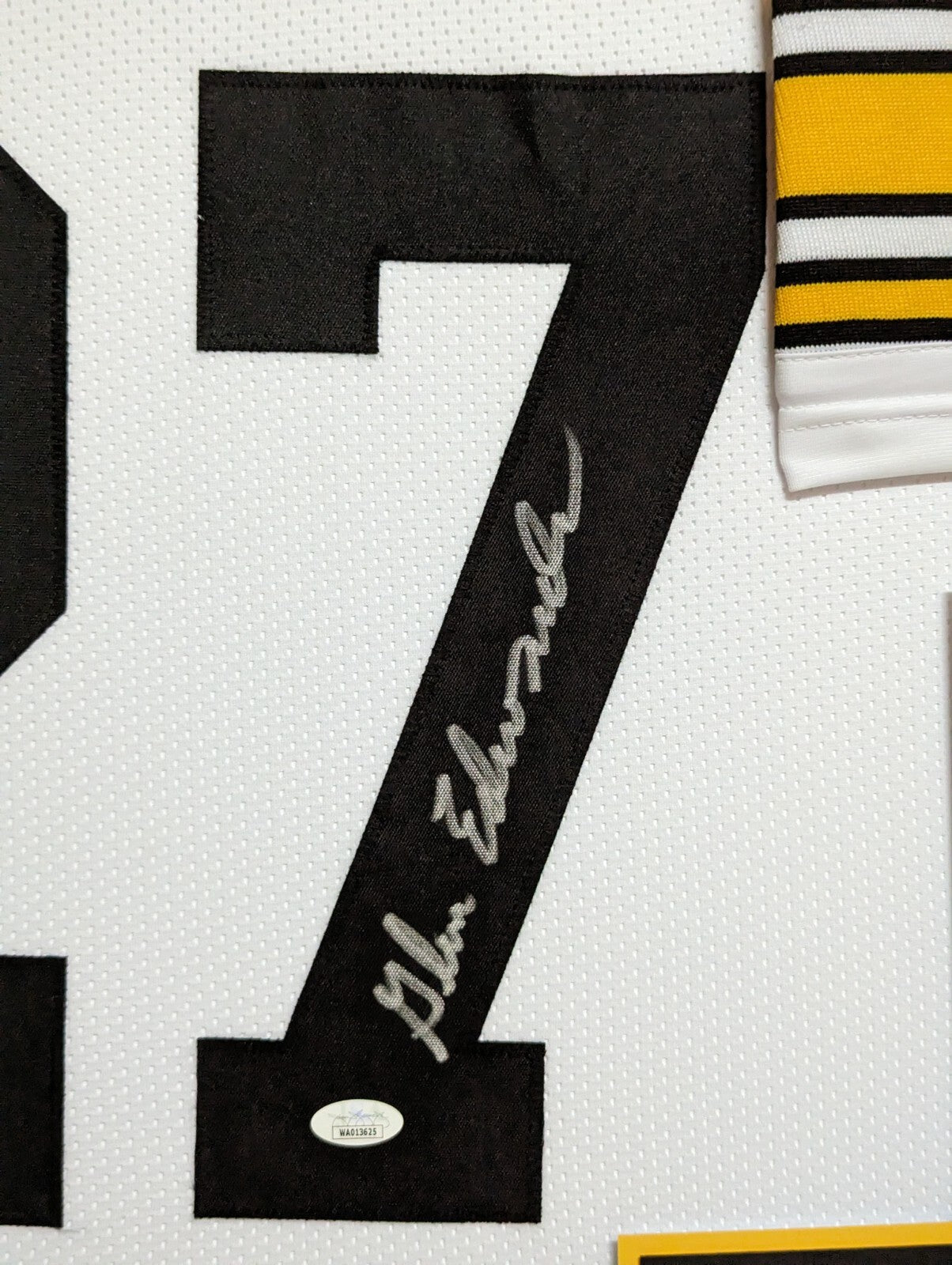 Framed Pittsburgh Steelers Glen Edwards Autographed Jersey Jsa Coa