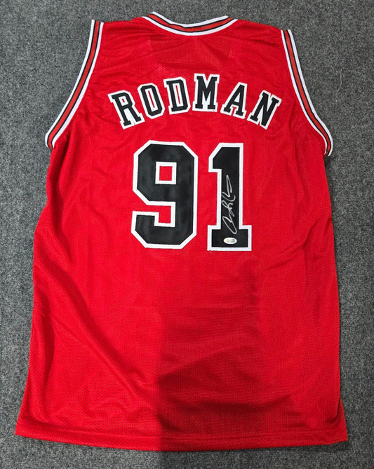 Chicago Bulls Dennis Rodman Autographed Signed Jersey Jsa Holo