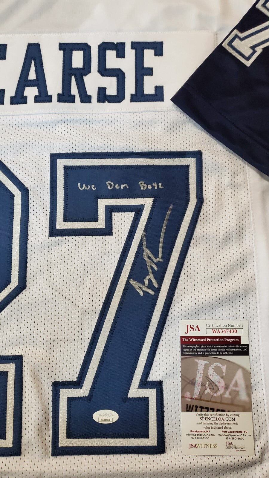 Dallas Cowboys Jayron Kearse Autographed Signed Inscribed Jersey Jsa Coa